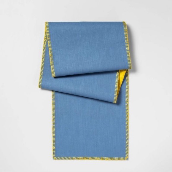 Opalhouse Dining Opalhouse Blueyellow Table Runner Poshmark